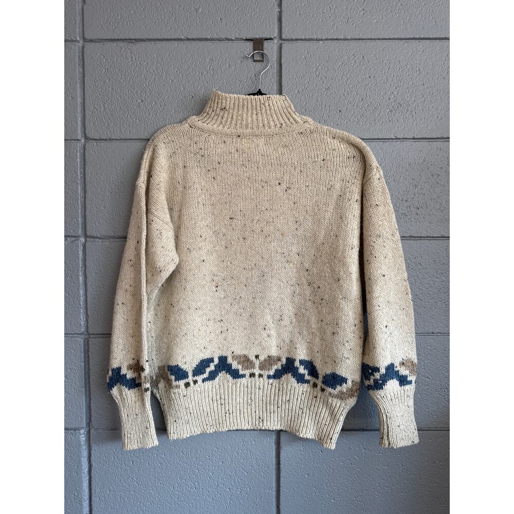 Vintage Southwestern Aztec Wool Blend Mock Neck Sweater size M - Picture 3 of 3